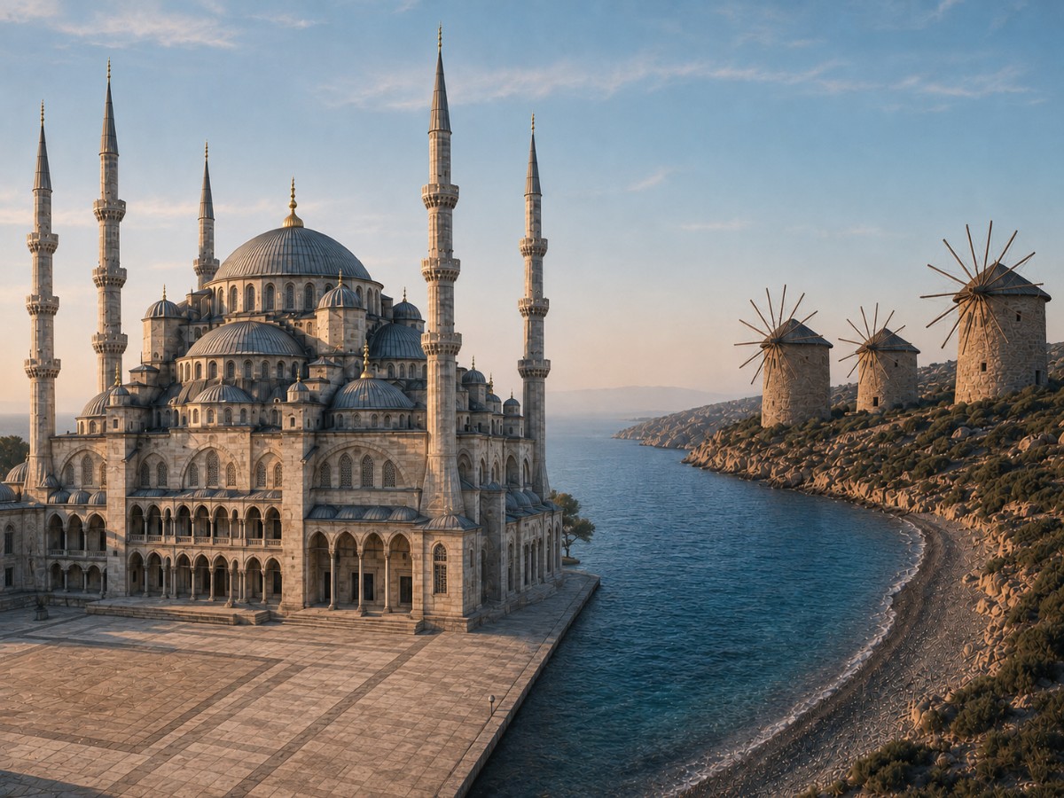 Caravana para a Turquia e a Grécia: a Mesquita Azul, em Istambul, e a costa grega