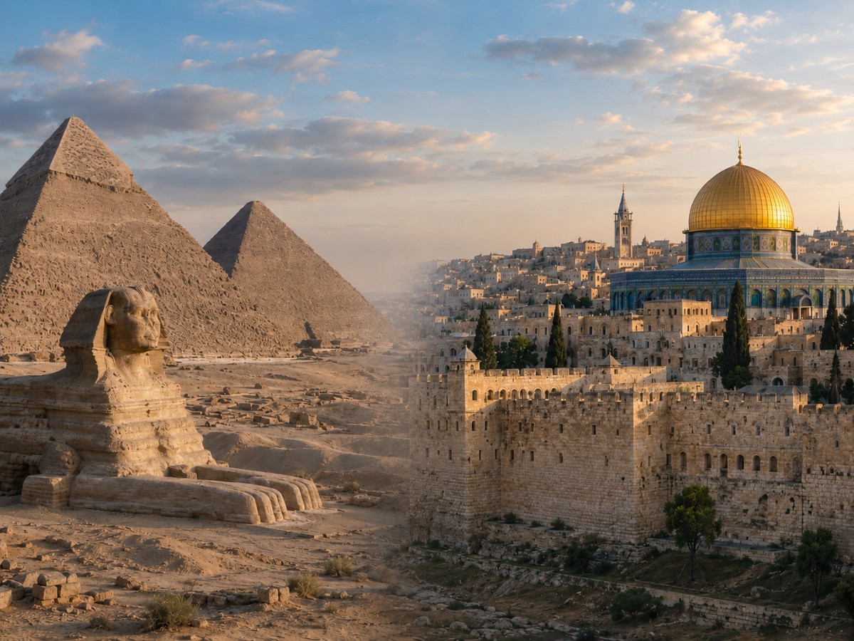 Caravana para o Egito e Israel: as pirâmides de Gizé e a Cidade Antiga de Jerusalém